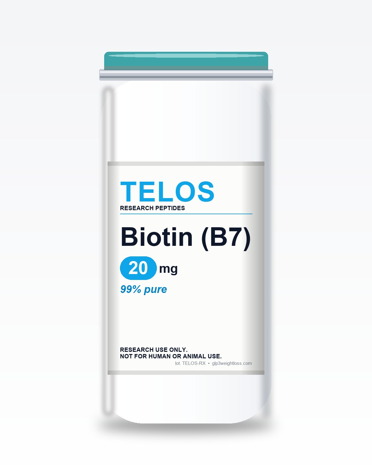 Biotin (B7) 20mg research-grade vial