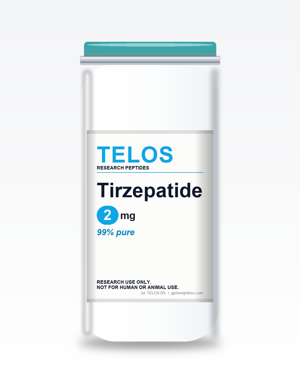 Tirzepatide 2mg research-grade vial