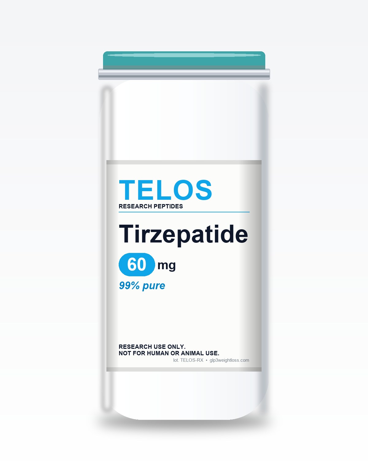 Tirzepatide 60mg research-grade vial